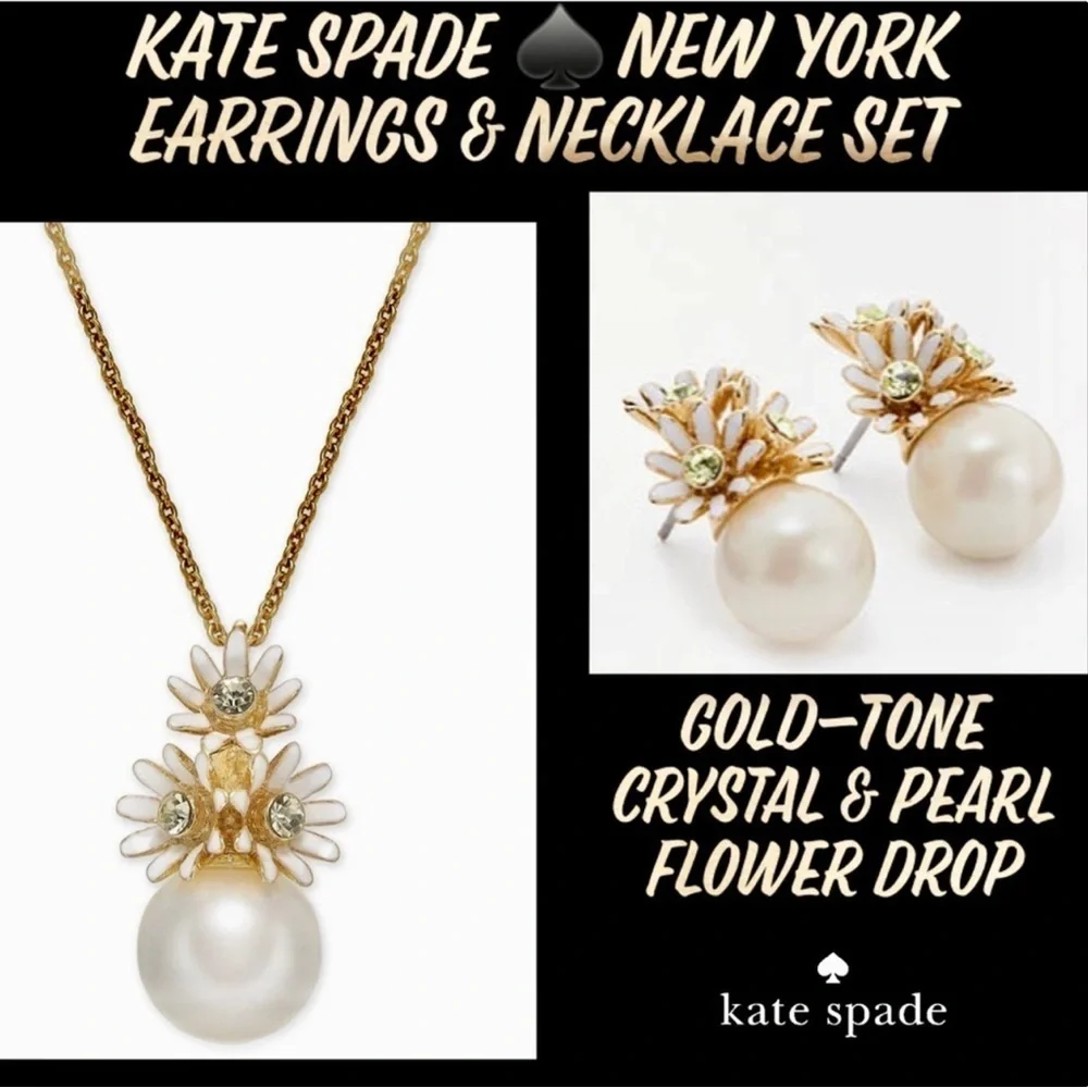 🆕 KATE SPADE Authentic Necklace & Earrings Set At Awesome Prices To Buy Now